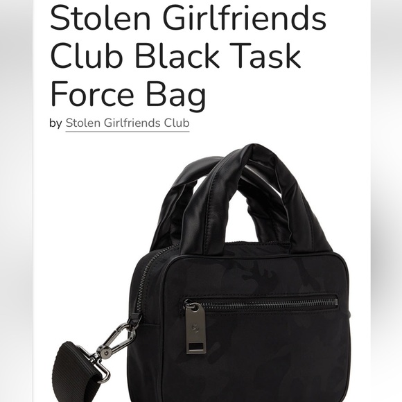 Stolen Girlfriends Club Black Camo Taskforce Bag NWT - NO BAG STRAP - Picture 15 of 16